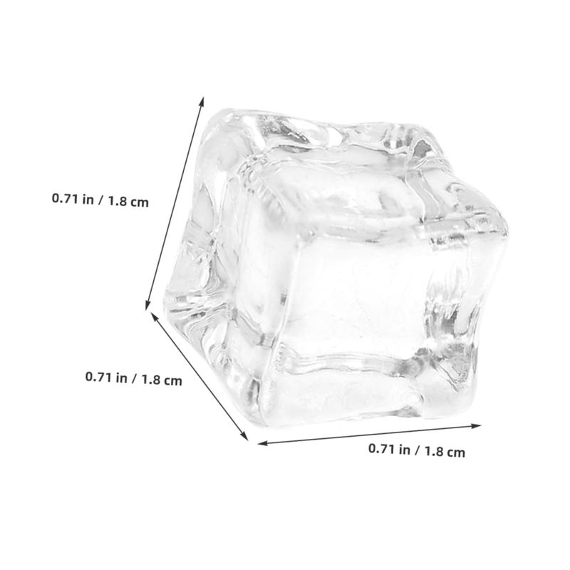 Clear Acrylic Decorative Ice Cubes 120Pcs 18mm For Photography Props Vase Fillers - Image 3