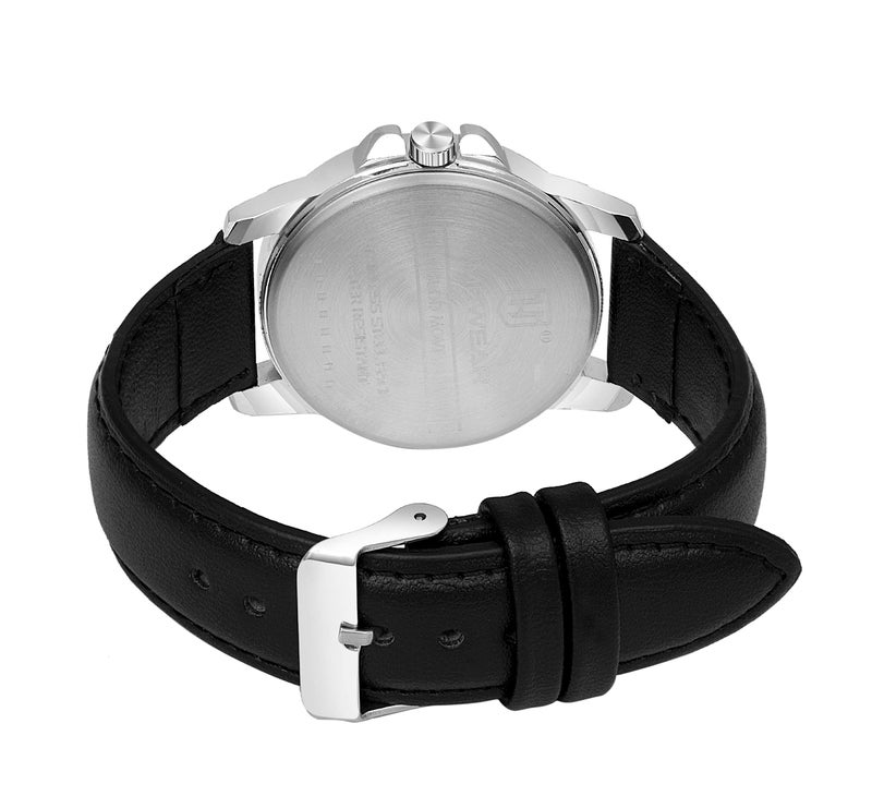 TIMEWEAR Analog New Track Number Dial Day Date Functioning Black Leather Strap Watch for Men - Image 5