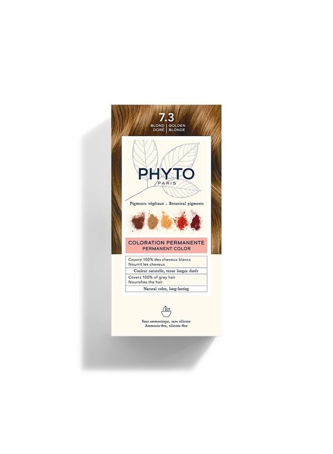 Phytocolor Permanent Hair Color, 7.3 Golden Blonde, with Botanical Pigments, 100% Grey Hair Coverage, Ammonia-free, PPD-free, Resorcin-free, 0.42 oz. - Image 2