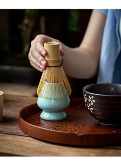 XiuWoo Matcha Whisk Set, 8-Piece Japanese Matcha Tea Set, Matcha Bowl, Bamboo Matcha Whisk, Scoop, Matcha Whisk Holder, Tea Powder Can, Bamboo Tray, Handmade Matcha Ceremony Kit  - Image 3