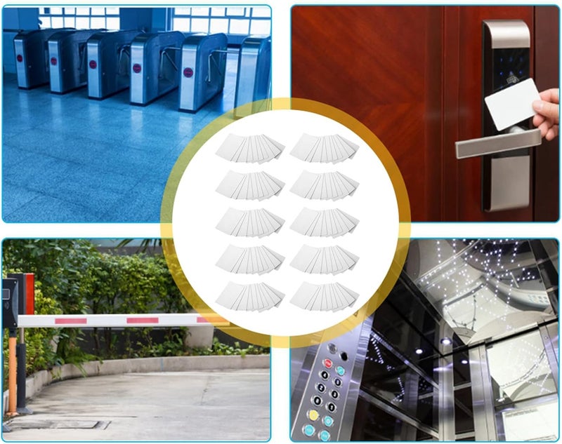 100 قطعة بطاقة هوية ذكية RFID لاسلكية 125 كيلو هرتز، بطاقة دخول EM4100 للقراءة فقط مع معرف فريد مكون من 10 أرقام لأنظمة الدخول للأبواب، الحضور، ومواقف السيارات. - Image 3