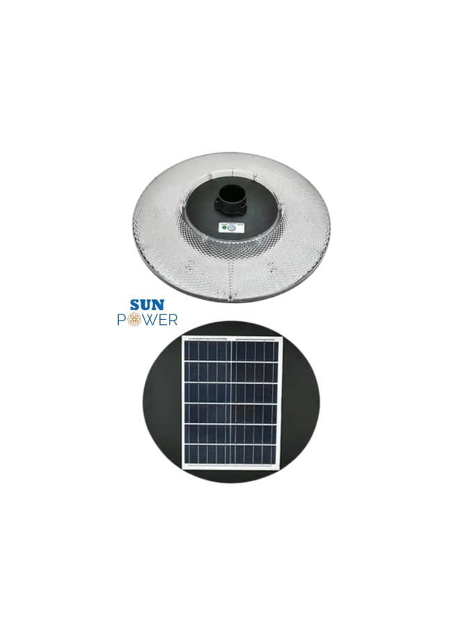 SUN POWER 100W Round Solar Flood Light Aluminum Lithium Battery White Warm Light Color - Image 2