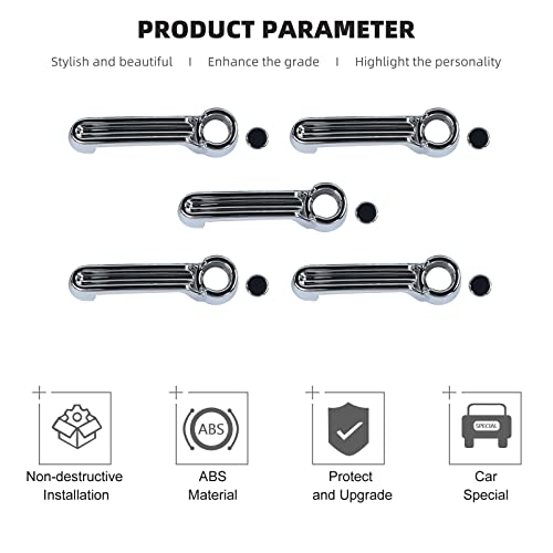 CheroCar for Jeep JK Door Handle Cover Kit Tailgate Handle Cover for 20072018 Jeep Wrangler JK Chrome - Image 3