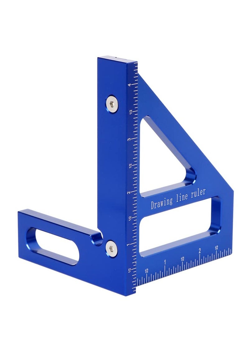 Bukela - Imperial 3D Multi-Angle Measuring Ruler,45/90 Degree Aluminum Alloy Woodworking Square Protractor, Miter Triangle Ruler High Precision Layout Measuring Tool for Engineer Carpenter - Image 1