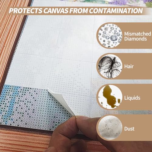 Creztail 150 Pieces Diamond Painting Release Paper, Double-Sided Silicone Coating, Non-Stick Cover Paper for 5D Diamond Art Craft Supplies - Image 4