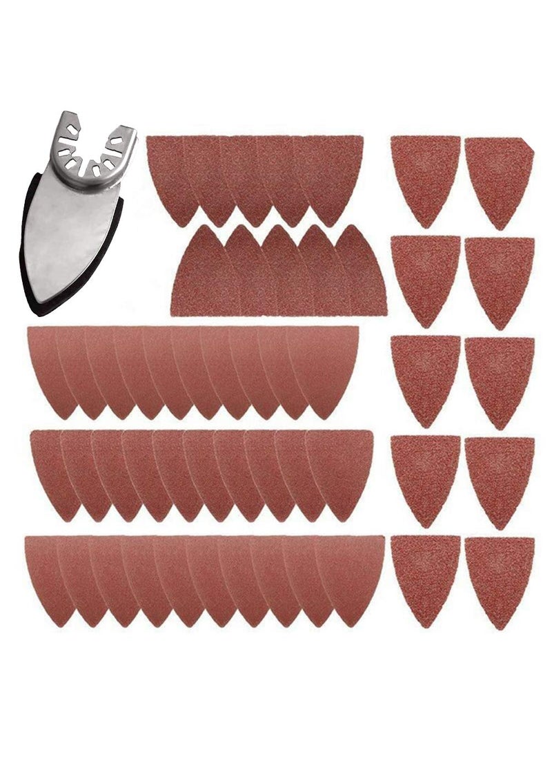 KOET Finger Sanding Sheets Sand Disc Kit Oscillating Saw Sanding Kit Triangle Sanding Pad Universal Polishing Finger Sandpaper Set 