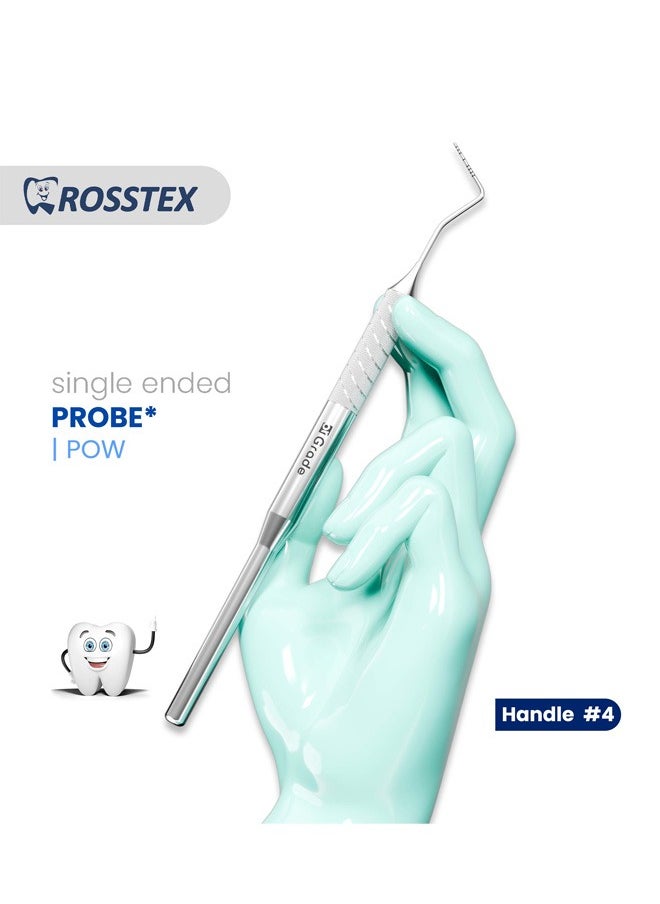 Crosstex Dental Instrument Probe fig. thin willams with handle no. 4 single ended 