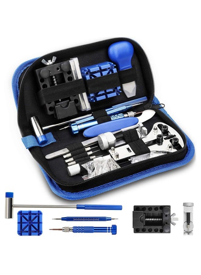 ONEBOM Watch Repair Kit Tool—Professional Watch Band Opener Link, Watch Battery Replacement Tool kit, Watch Back Case Remover with Carrying Case - Image 1