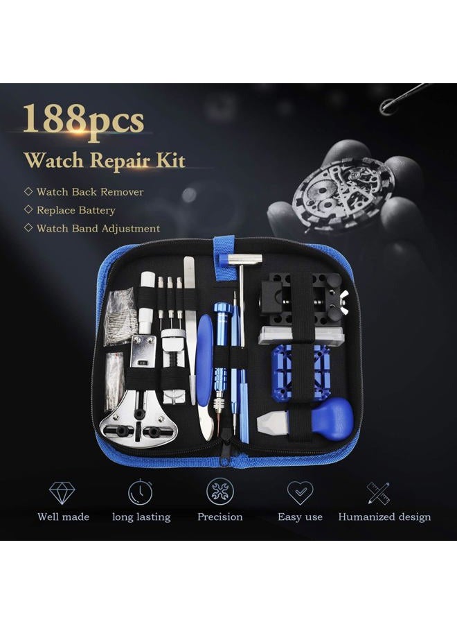 ONEBOM Watch Repair Kit Tool—Professional Watch Band Opener Link, Watch Battery Replacement Tool kit, Watch Back Case Remover with Carrying Case - Image 3