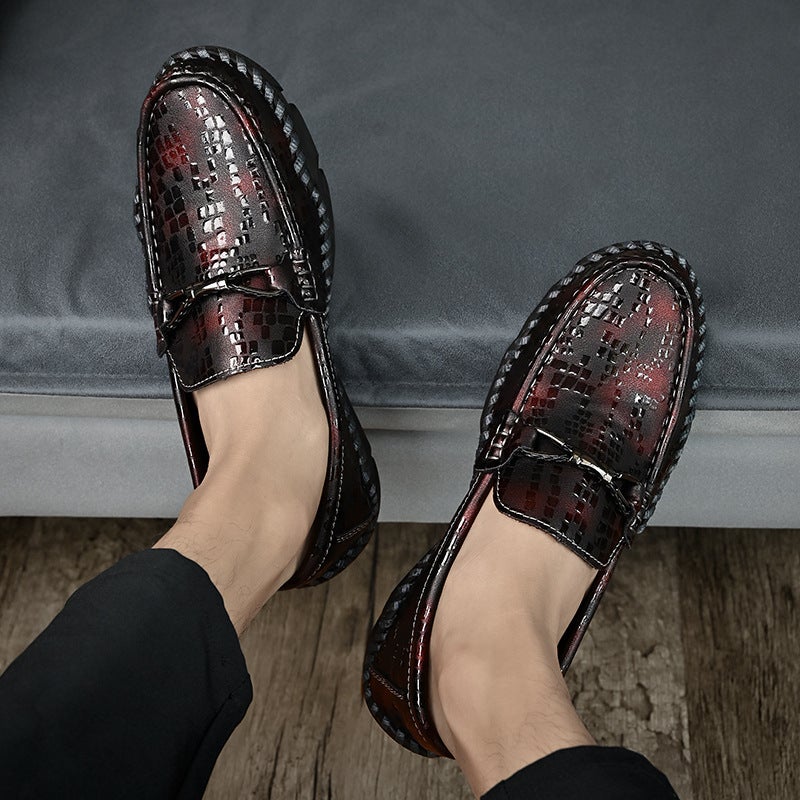 2023 New Outdoor Explosions Plus Size Casual Leather Men'S Shoes Hand-Sewn Doudou Leather Shoes - Image 3