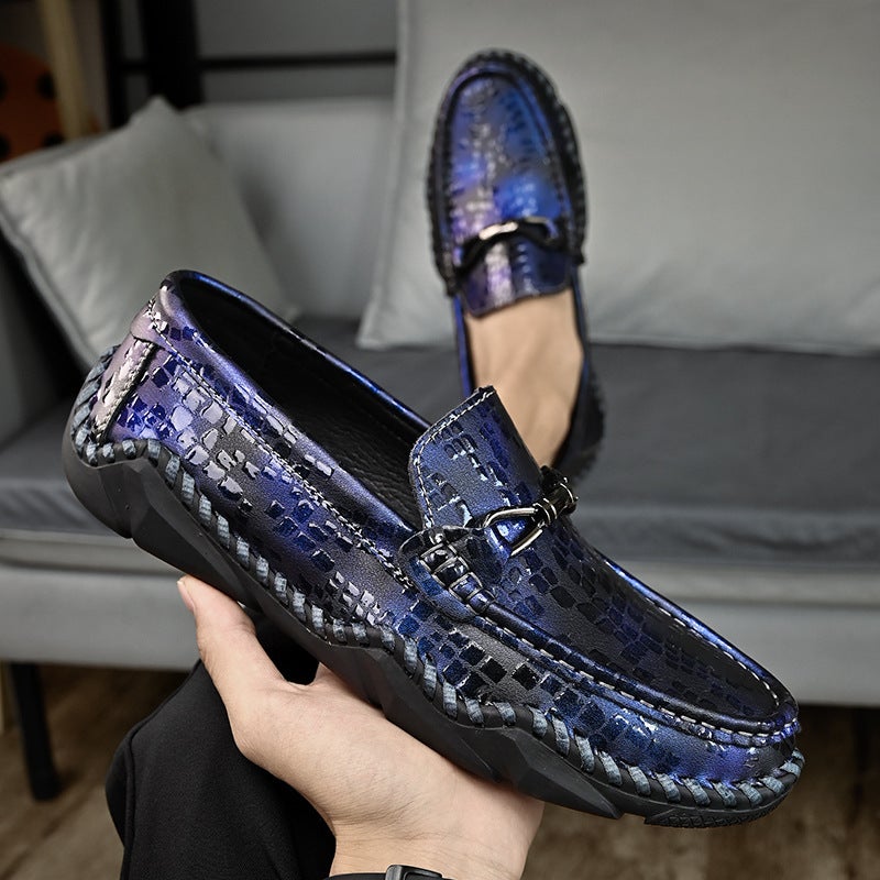 2023 New Outdoor Explosions Plus Size Casual Leather Men'S Shoes Hand-Sewn Doudou Leather Shoes - Image 2