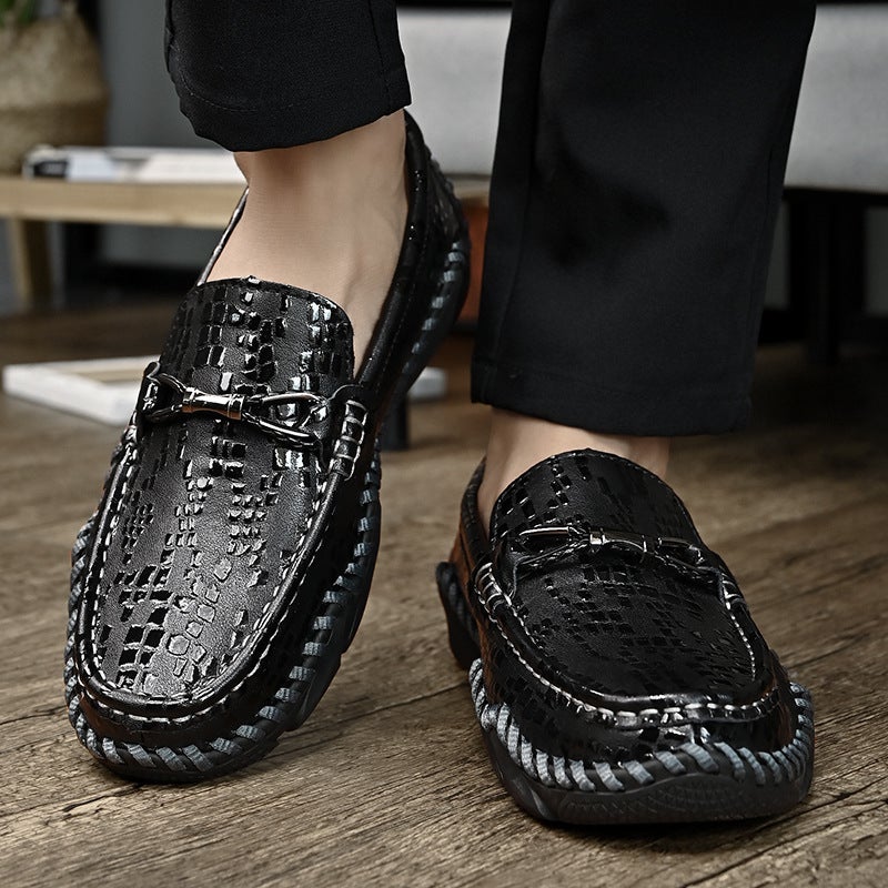 2023 New Outdoor Explosions Plus Size Casual Leather Men'S Shoes Hand-Sewn Doudou Leather Shoes - Image 4