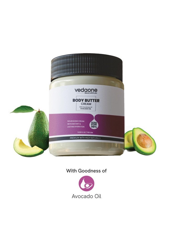 Vedaone Body Butter for Dry Skin for both Women and Men, Goodness with Avacado Oil, For Deep Hydration, Non-Sticky for All Skin Types (150gm),72Hrs Moisturization - Image 2