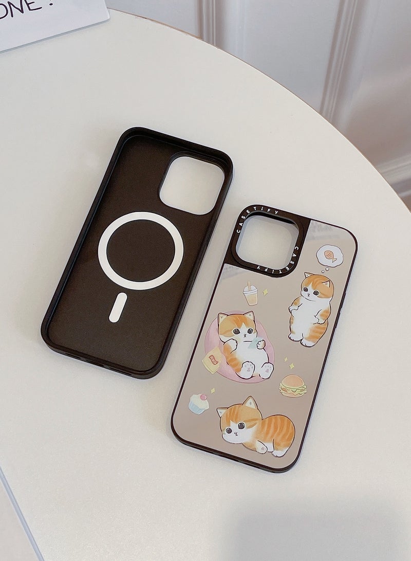 Casetify Apple iPhone 13/14 Case Lazy Cat Magnetic Adsorption Phone Cover - Mirror Face - Image 2