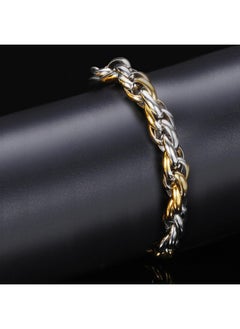 PEORA Peora Gold Silver Plated Stainless Steel Metal Openable Bracelet Stylish Jewellery Gift for Men & Boys  - Image 5