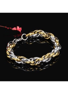 PEORA Peora Gold Silver Plated Stainless Steel Metal Openable Bracelet Stylish Jewellery Gift for Men & Boys  - Image 2
