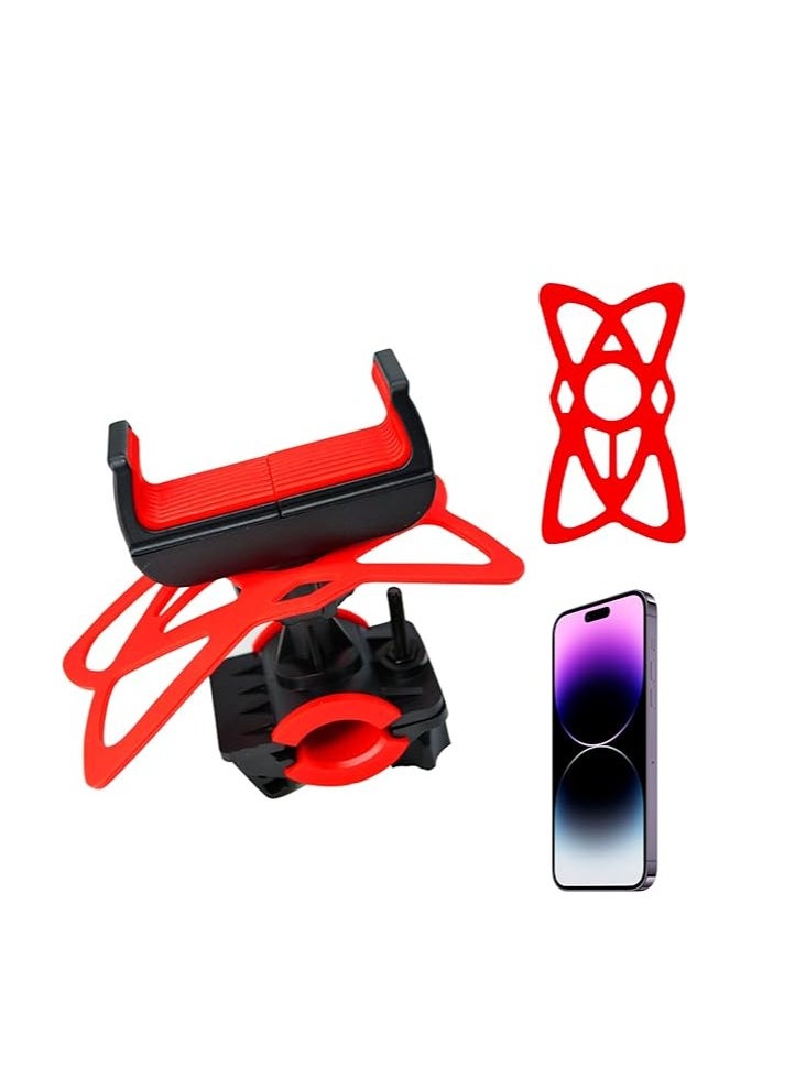 Generic Mobile Bike Holder Aluminium Bicycle Phone Holder 360 Rotation Universal Mobile Handlebar for Bike Motorcycle Compatible  - Image 1