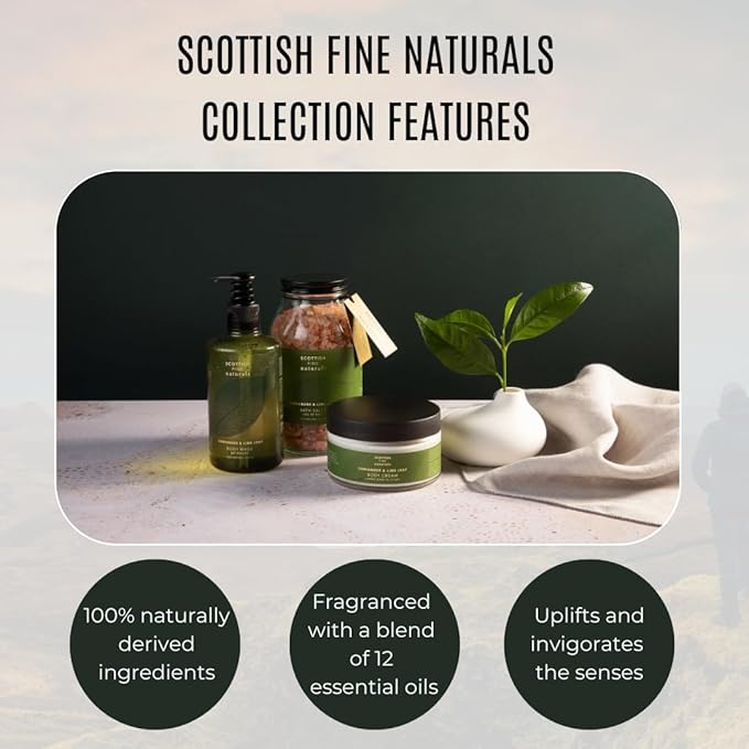 Scottish Fine Soaps Scottish Fine Naturals Hand Wash Refill Coriander and Lime Leaf Enriched With Vitamin B5 Hydrating Soothing Regenerative Sensitive Formula Vegan Friendly 600ml - Image 2