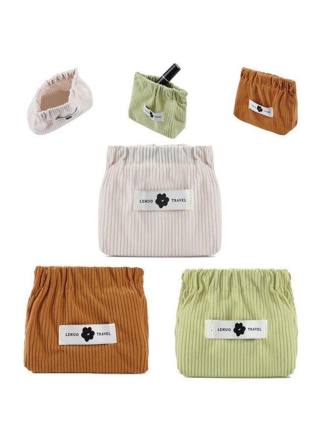 TPTAL Corduroy Elastic Hair Tie Organizer, Pocket Cosmetic Bag, Small Makeup Bag, Travel Lipstick Organizer - Image 1