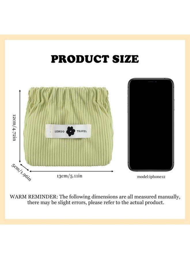 TPTAL Corduroy Elastic Hair Tie Organizer, Pocket Cosmetic Bag, Small Makeup Bag, Travel Lipstick Organizer - Image 5