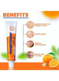 Neoprosone NEOPROSONE, Vitamin C Gel - 1 Fl oz / 30 ml - Brightening Gel Cream for Neck, Face, Body, Armpit, Hands - For Women and Men, with Alpha Arbutin  - Image 5