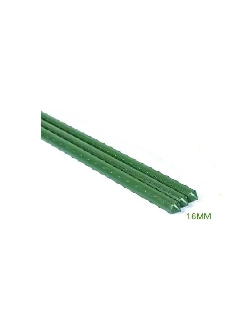 ماركة غير محددة عصا نباتات معدنية مطلية بـ PVC – ارتفاع 120 سم، سمك 16 مم، دعامة حديقة ثقيلة لدعم النباتات والكروم، عبوة من 5، تستخدم في حدائق المنازل، المشاتل، المزارع، الشرفات، الفناءات  - Image 2