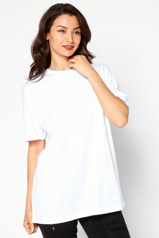 Women Crew Neck Short Sleeves Plain T-Shirt, White - pzsku/Z207B2F64726668589CAEZ/45/1747232694/979e35a3-119f-419c-abd9-4daaf4d0d8c0