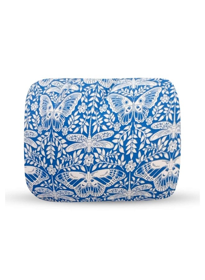 ZIKKU Arm Feeding Pillow for New Born Baby Washable, 100% Cotton Soft and Comfort Perfect for Breastfeeding & Breathable Fabric for Baby and Mom, Lightweight Feeding Pillow Floral Pattern (Blue) - Image 2