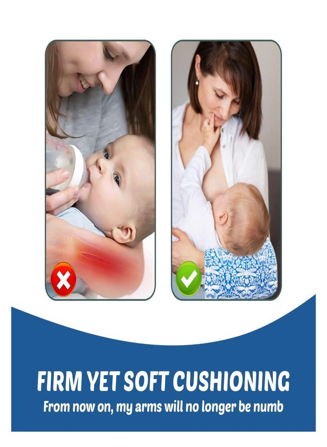 ZIKKU Arm Feeding Pillow for New Born Baby Washable, 100% Cotton Soft and Comfort Perfect for Breastfeeding & Breathable Fabric for Baby and Mom, Lightweight Feeding Pillow Floral Pattern (Blue) - Image 5