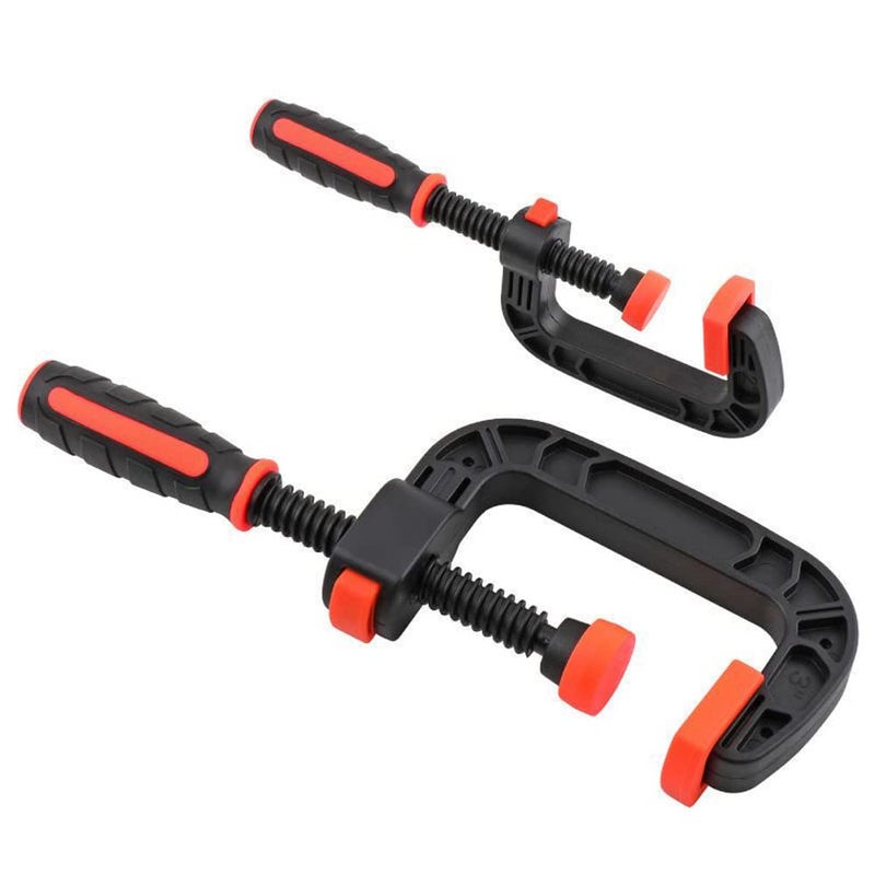 ASDTODW 23 Inch CClamp Set Clamps for WoodworkingStrong Clamping Force QUICKGRIP Plastic Rubber C ClampIdeal for most DIY Woodworking and Household Clamping Projects2 Pack