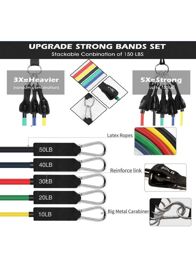 Grab Classy احصل على أحزمة مقاومة أنيقة للتمرين للرجال والنساء | أحزمة تمرين SUPER STRONG للرجال | أنبوب مقاومة للتمرين 11 قطعة مع مقبض | حزام مقاوم لتمرين الرجال | أحزمة تمرين من اللاتكس للرجال | أحزمة جيم مقاومة متينة - Image 2