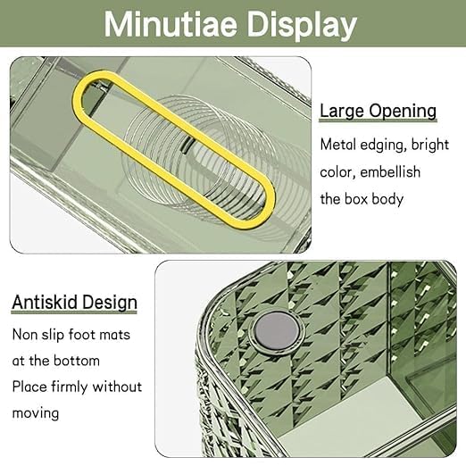 Bitrexup Crystal Rectangular Tissue Box Cover,Decorative Glass Tissue Holder, Multi-Functional Paper Box with Pen Remote Organizer for Home,Office,Restaurant - Image 4