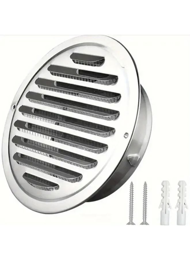 Stainless Steel Wall Vent Grille 2.56 Inch Round Air Drainage Cap Insect Protection Easy Installation - Image 2