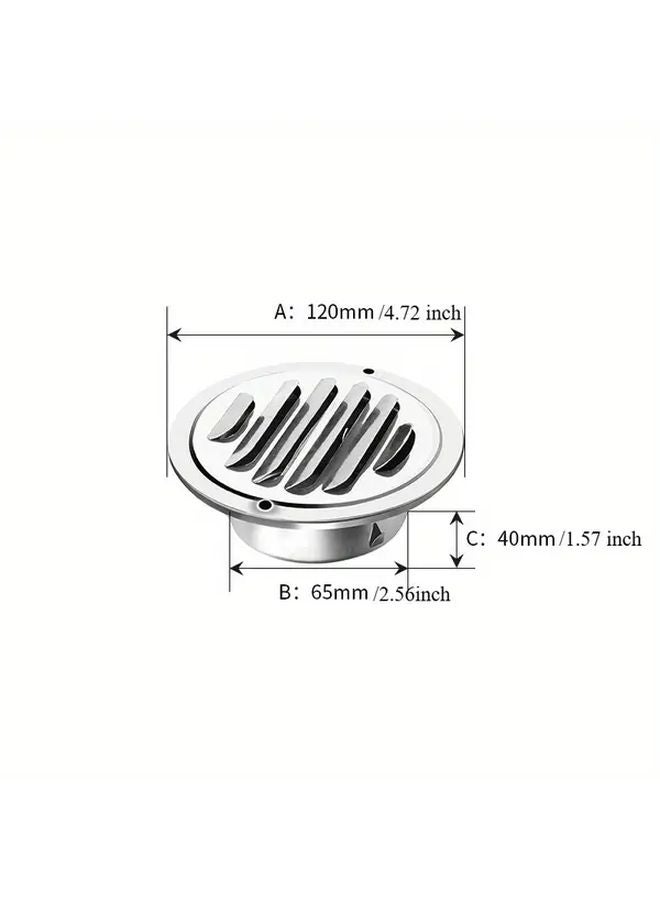 Stainless Steel Wall Vent Grille 2.56 Inch Round Air Drainage Cap Insect Protection Easy Installation - Image 4