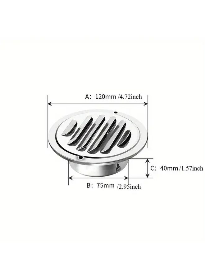 Stainless Steel Wall Vent Grille 2.56 Inch Round Air Drainage Cap Insect Protection Easy Installation - Image 5