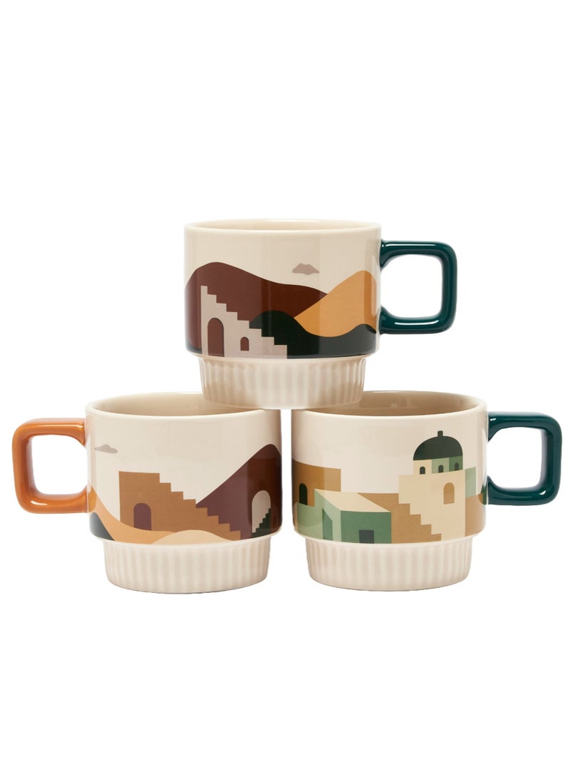 Prickly Pear Set of 3 Stacking Desert Mugs  - Image 4