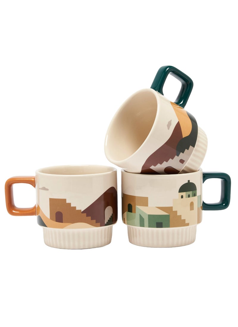 Prickly Pear Set of 3 Stacking Desert Mugs  - Image 5