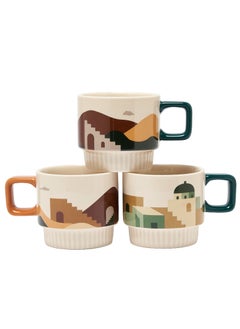 Prickly Pear Set of 3 Stacking Desert Mugs  - Image 4