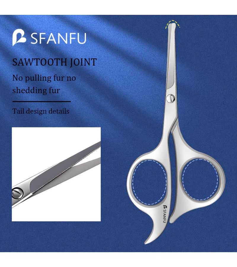 2pcs Professional Stainless Steel Nose Hair Scissors and Tweezers Set Round Head Design Daily Facial Care Tools - Image 3