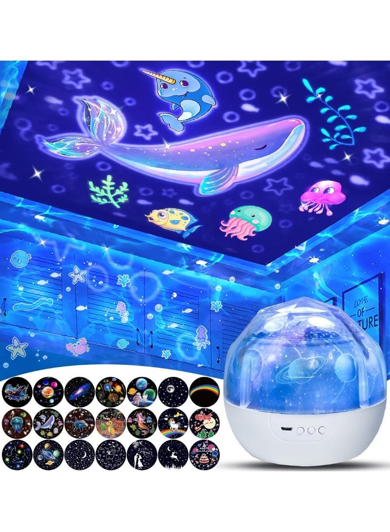 Galaxy Star Projector Night Light – Romantic Bedroom Decor Lamp with 8 Colors, 360° Rotation, Remote Control – Gift for Kids & Couples - Image 1