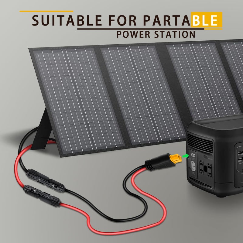 COMeap Solar Panel Cable for Ecoflow Anker SOLIX 10AWG, Compatible with MC-4 to XT60 Plug Solar Panel Connector Adapter Extension for Portable Power Station Solar Generator RV 3.4ft(1.04m) - Image 5