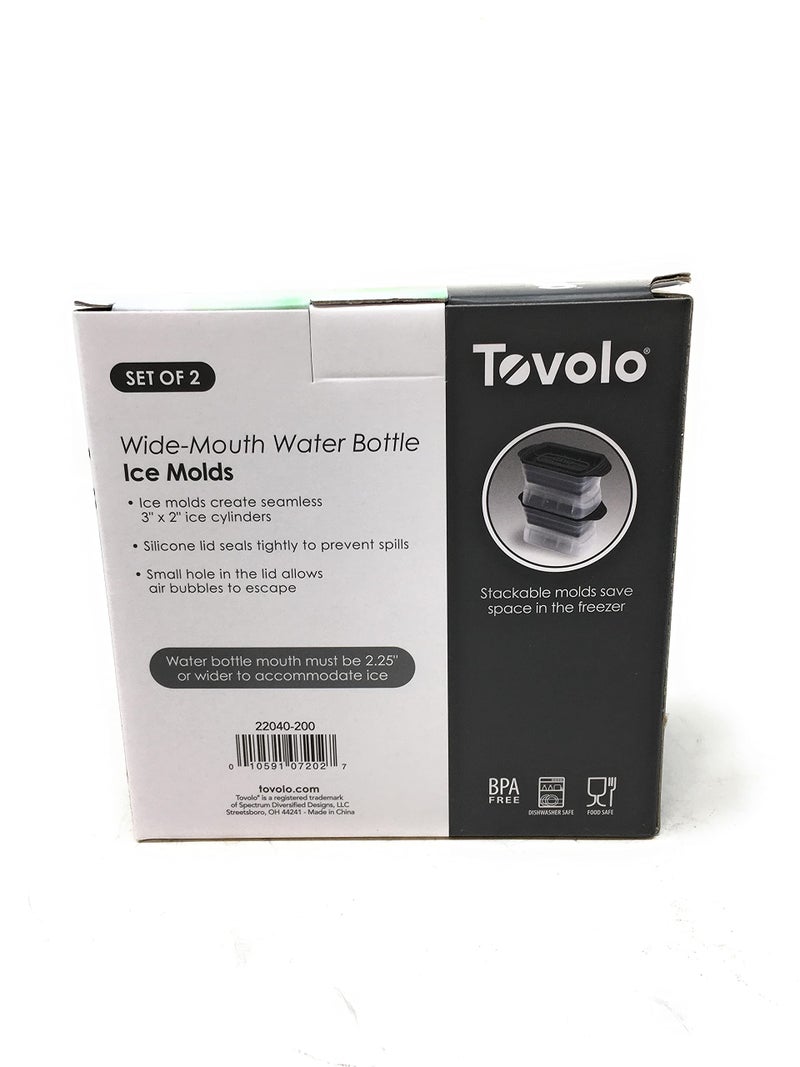 TOVOLO Wide Mouth Water Bottle Ice Mold Set Of 2 - Image 2