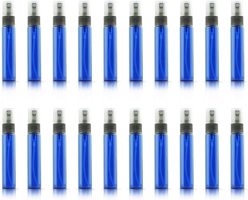 ZbFwmx 20 Pack Set 10ML Protable Refill Bulk Atomizer Spray Travel Perfume Bottle Hydrating Empty Bottle (Blue) - Image 1