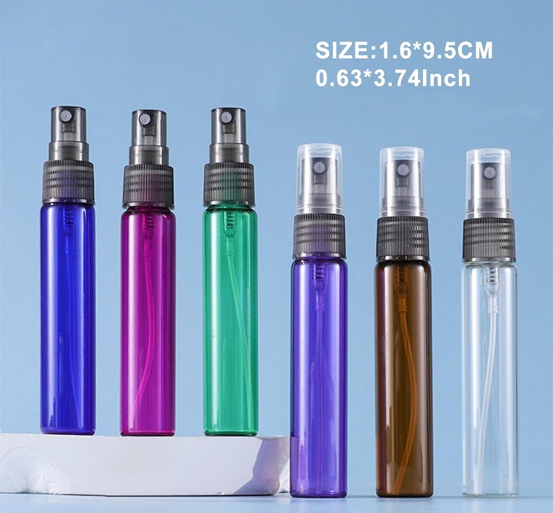 ZbFwmx 20 Pack Set 10ML Protable Refill Bulk Atomizer Spray Travel Perfume Bottle Hydrating Empty Bottle (Blue) - Image 2