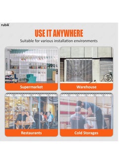 PVC Plastic Strips Door Curtains Transparent (3.28 x 8.85 ft), Readymade 2mm Thick Refrigeration Grade Curtains For Supermarkets Warehouse Factories Walk In AC Freezer Fridge Trucks - pzsku/Z207C0BF9DDA83E575EA6Z/45/_/1706612323/e4e036a8-4fda-406a-87ed-a9dcbee42adf