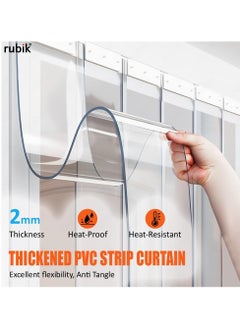 PVC Plastic Strips Door Curtains Transparent (3.28 x 8.85 ft), Readymade 2mm Thick Refrigeration Grade Curtains For Supermarkets Warehouse Factories Walk In AC Freezer Fridge Trucks - pzsku/Z207C0BF9DDA83E575EA6Z/45/_/1706612465/c6a5453c-4caa-47fe-aa53-a2d622af04de