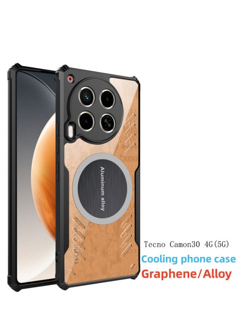 Phone Case for Tecno Camon 30 4G/5G Magnetic Suction Car Phone Case with Cooling and Anti Drop Function