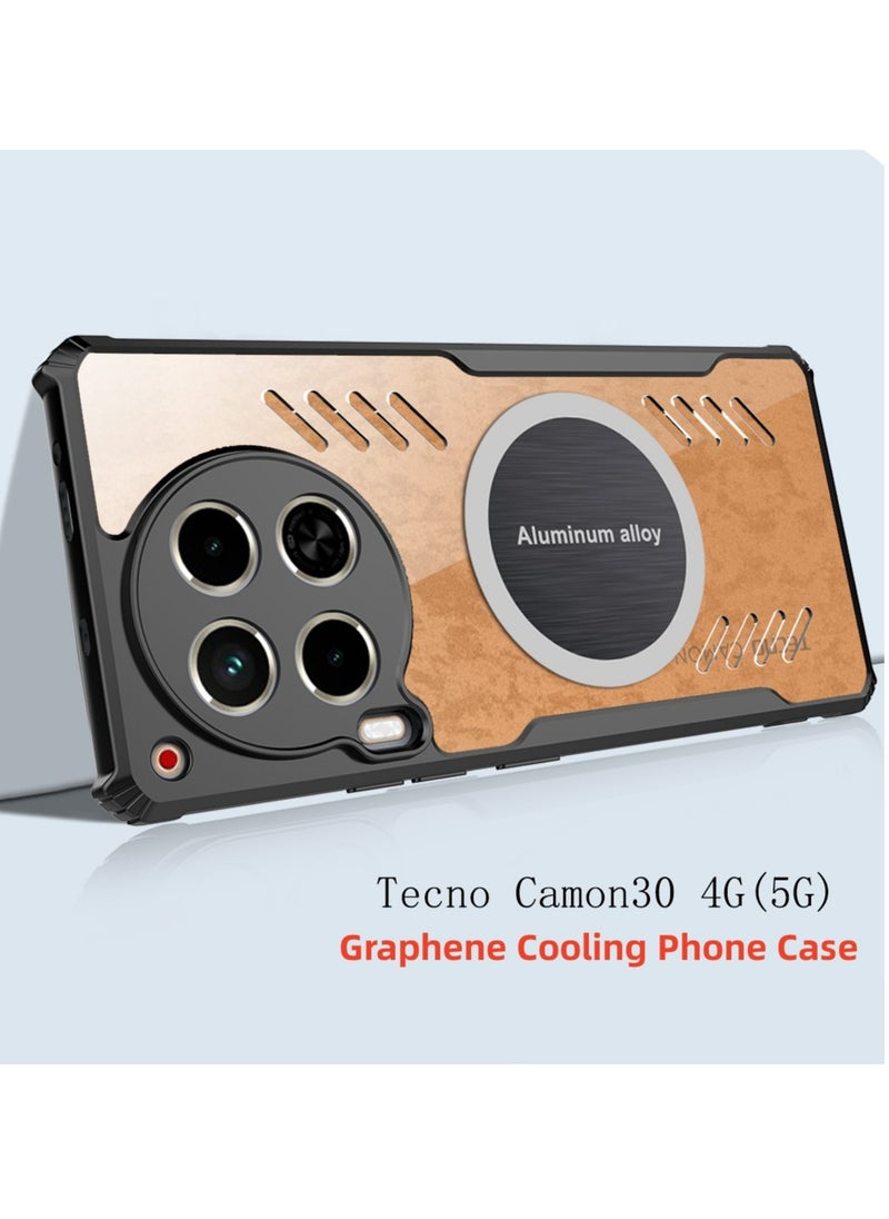 Phone Case for Tecno Camon 30 4G/5G Magnetic Suction Car Phone Case with Cooling and Anti Drop Function