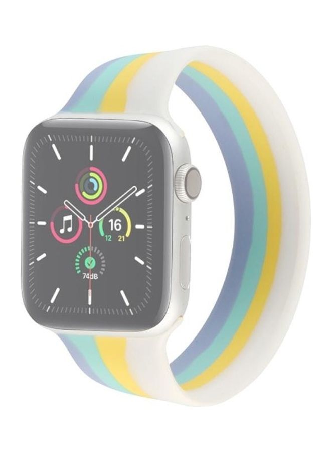 NIBEMINENT Rainbow Watchband For Apple Watch Series 7 45mm/6 & SE 5 4 44mm/3 2 1 42mm Multicolour - Image 1