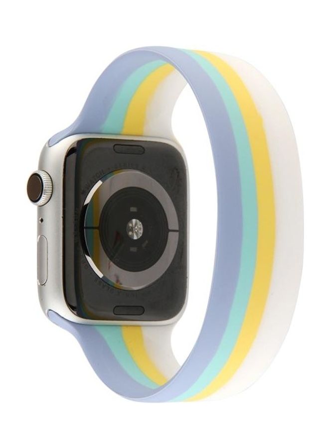NIBEMINENT Rainbow Watchband For Apple Watch Series 7 45mm/6 & SE 5 4 44mm/3 2 1 42mm Multicolour - Image 3